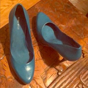 Nine West turquoise leather pumps NWOT